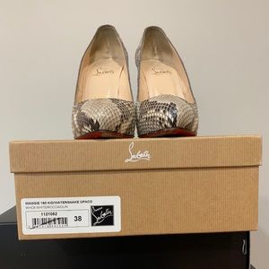 Christian Louboutin black python